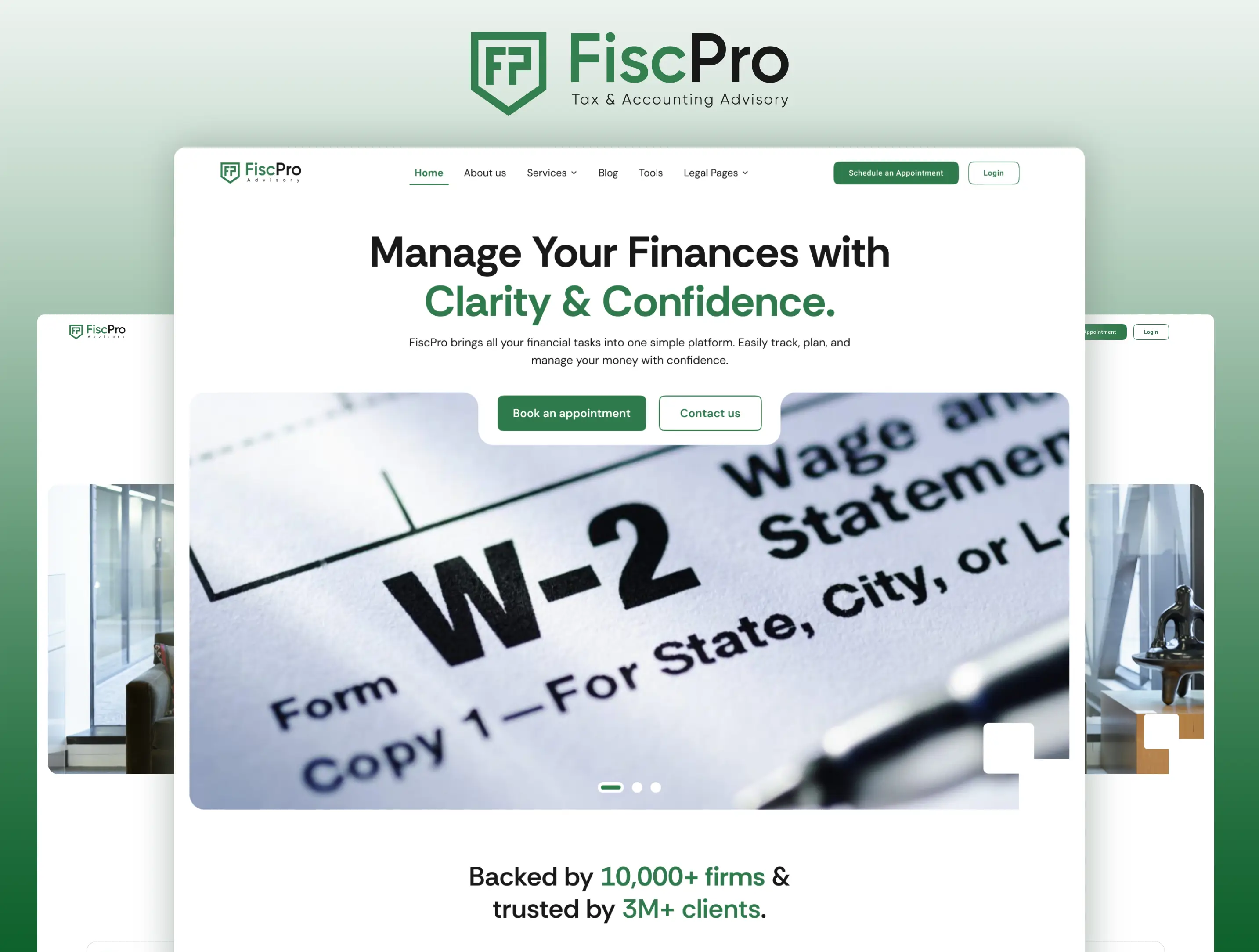 FisPro Advisory website interface