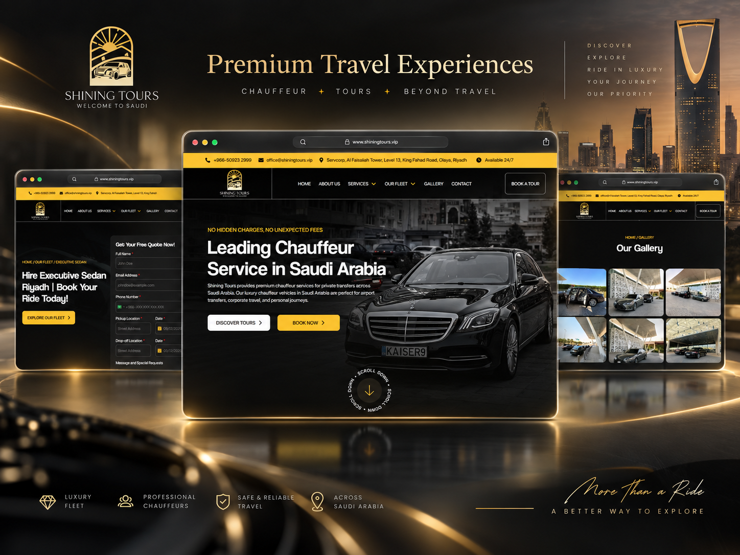 Shining Tour website interface